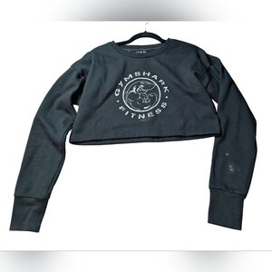 Gymshark Black Cropped Sweatshirt